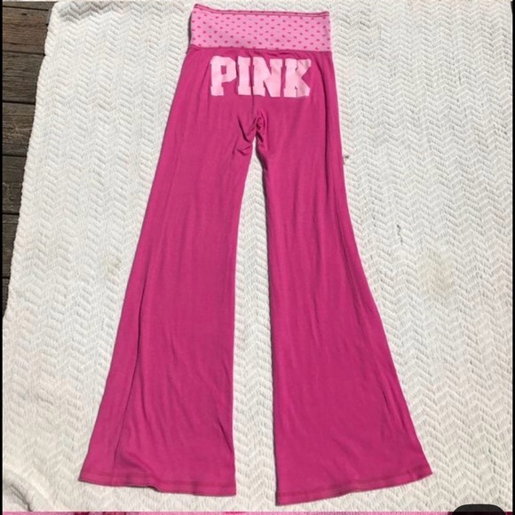 PINK Victoria's Secret Pants - ISO PINK Victoria's Secret Pink Heart Flared Pants